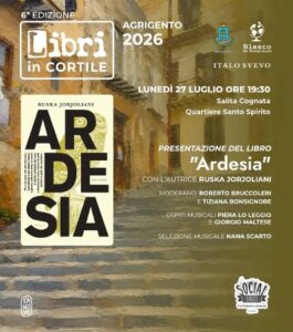 Scopri di più sull'articolo Ad Agrigento lunedì 27 luglio nel quartiere Santo Spirito “Libri in cortile” con “Aperitivo Georgiano”