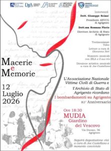 Scopri di più sull'articolo Agrigento commemora le vittime civili del 1943 con “Macerie e Memorie”