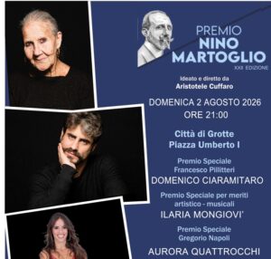 Scopri di più sull'articolo Agrigento – Premio “Nino Martoglio” XXIII edizione: Domenico Ciaramitaro, Ilaria Mongiovì e Aurora Quattrocchi i protagonisti