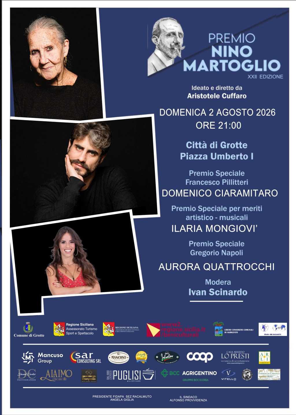 Scopri di più sull'articolo Agrigento – Grotte, tutto pronto per la XXIII edizione del Premio “Nino Martoglio”