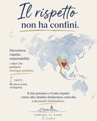Al momento stai visualizzando Agrigento – Naro, il sindaco Milco Dalacchi prende le distanze dal comportamento degli studenti italiani a Bangkok