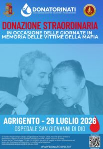 Scopri di più sull'articolo Agrigento – DonatoriNati – Raccolta straordinaria di sangue in occasione delle giornate in memoria delle vittime della mafia