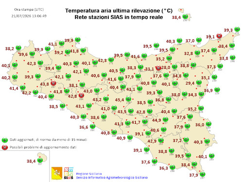 Scopri di più sull'articolo Agrigento – Caldo in Sicilia: oggi ad Aragona 44 gradi e mezzo