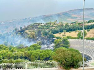 Scopri di più sull'articolo Agrigento – Maxi incendio al Parco Icori, fiamme anche sotto via Dante