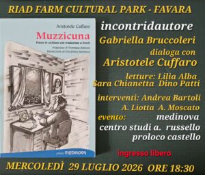 Scopri di più sull'articolo Agrigento – “Muzzicuna” di Aristotele Cuffaro al Riad Farm Cultural Park: un viaggio nell’anima e nella lirica siciliana