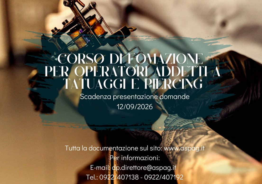Al momento stai visualizzando ASP Agrigento, al via la sesta edizione del corso per operatori di tatuaggio e piercing