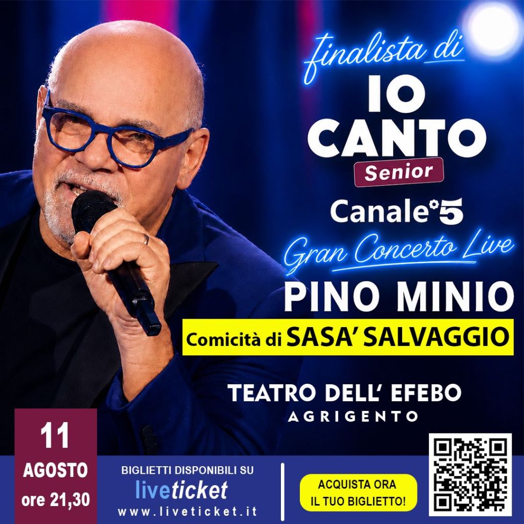 Al momento stai visualizzando Al Teatro dell’Efebo di Agrigento arriva Pino Minio