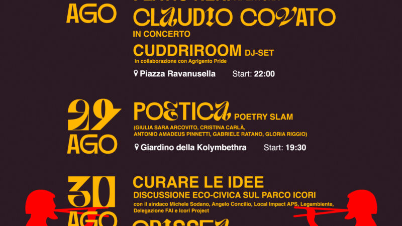 Al momento stai visualizzando Agrigento, torna “Muta Muta”: Tre giorni di poesia, musica e impegno per il territorio