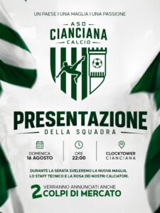 Scopri di più sull'articolo Agrigento – Calcio: al Clok Tower si presenta l’ ambizioso Cianciana