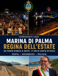 Scopri di più sull'articolo Agrigento – Marina di Palma regina dell’ estate 2026. La soddisfazione del sindaco Castellino