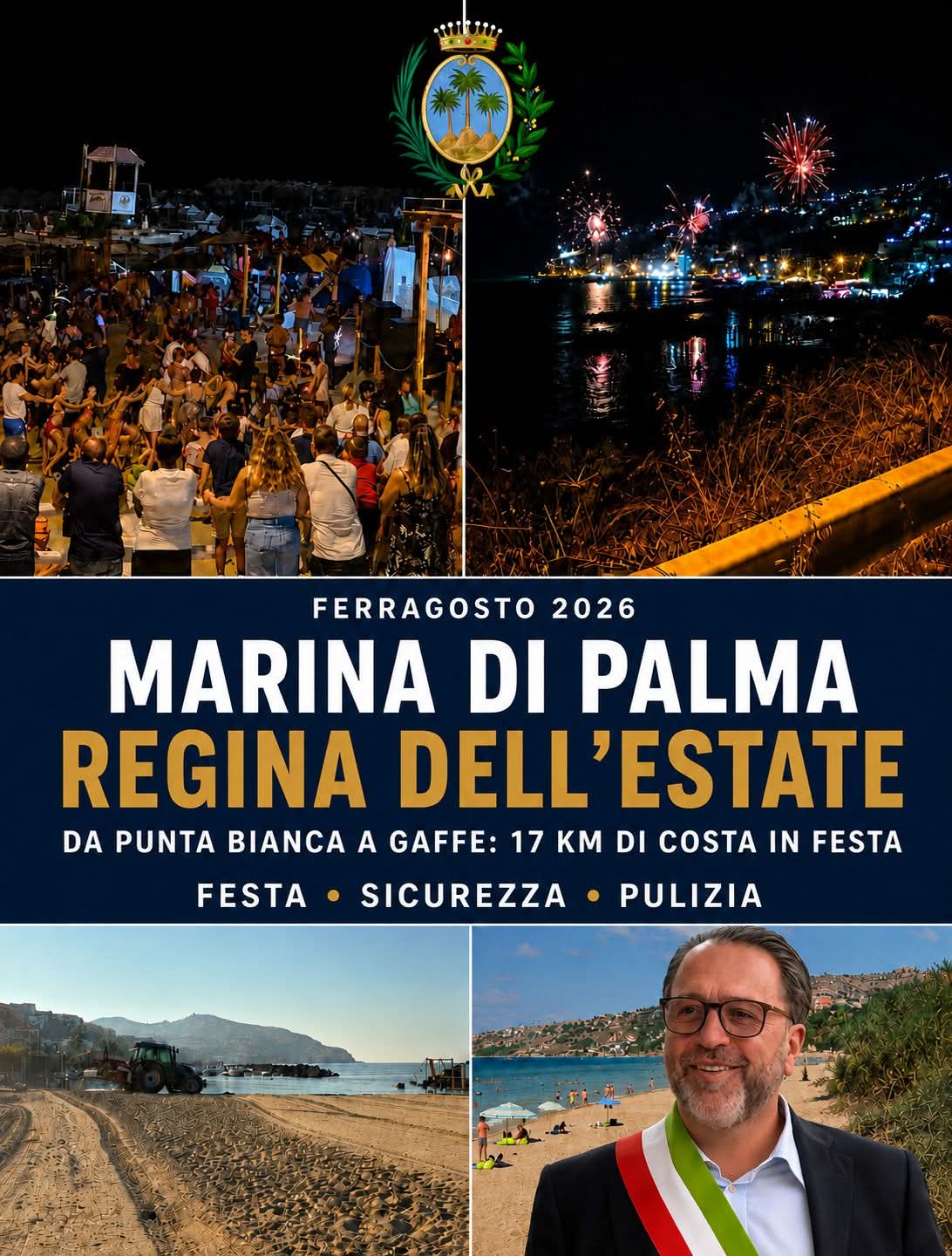 Al momento stai visualizzando Agrigento – Marina di Palma regina dell’ estate 2026. La soddisfazione del sindaco Castellino