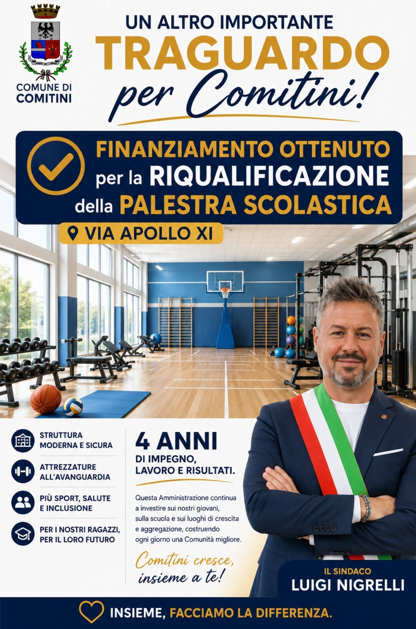 Al momento stai visualizzando Agrigento – Comitini, per Nigrelli un risultato tira l’ altro. Finanziata la palestra scolastica