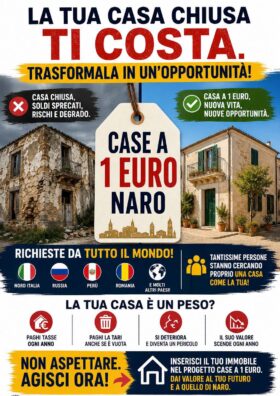 Al momento stai visualizzando Agrigento – Naro,  “Case a 1 Euro”: l’assessore Di Gerlando invita i proprietari a non lasciare chiuse le case abbandonate