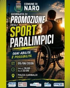 Scopri di più sull'articolo Agrigento – Naro, il 5 agosto giornata di promozione degli sport paralimpici: “Ogni abilità è possibilità”