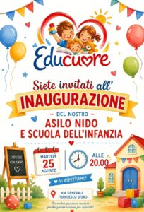 Scopri di più sull'articolo Agrigento – Favara, apre Educuore: martedì 25 agosto l’inaugurazione del nuovo asilo nido e scuola dell’infanzia