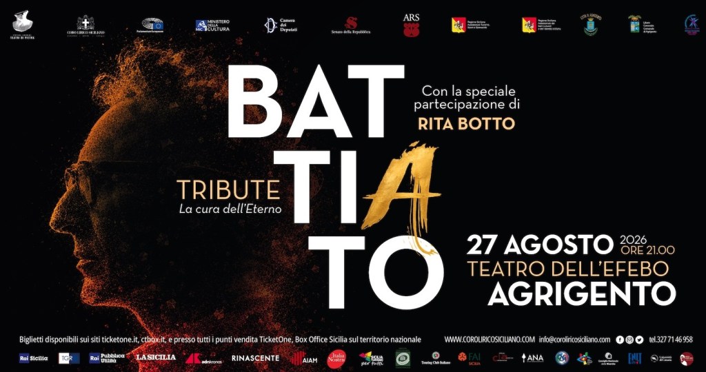 Al momento stai visualizzando Agrigento – “Battiato Tribute – La cura dell’eterno”, giovedì 27 agosto al Teatro dell’Efebo