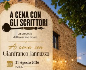 Scopri di più sull'articolo Agrigento – A Cena con gli Scrittori, Gianfranco Jannuzzo apre la seconda edizione nel cuore della Valle dei Templi