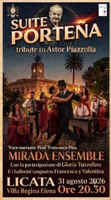 Al momento stai visualizzando Agrigento – Licata, un tripudio di emozioni con “Suite porteña” tribute to Astor Piazzolla