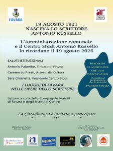 Scopri di più sull'articolo Agrigento – Favara celebra la nascita di Antonio Russello: un viaggio nei luoghi della città attraverso le sue opere