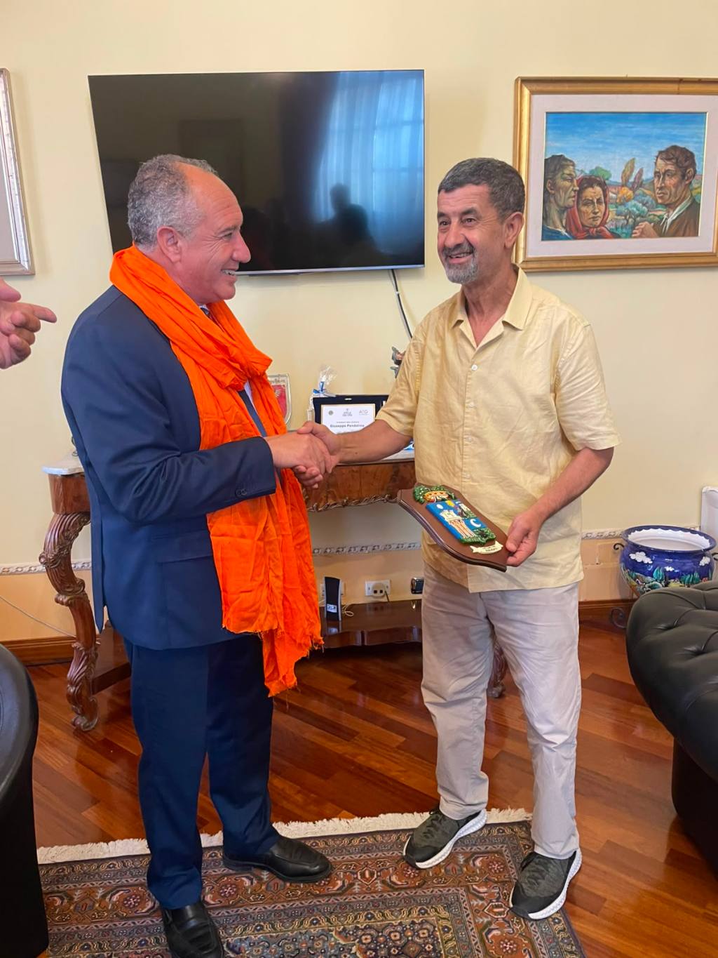 Al momento stai visualizzando Agrigento, il presidente Pendolino riceve Kazouz Mohammed membro dell’International Council Unesco
