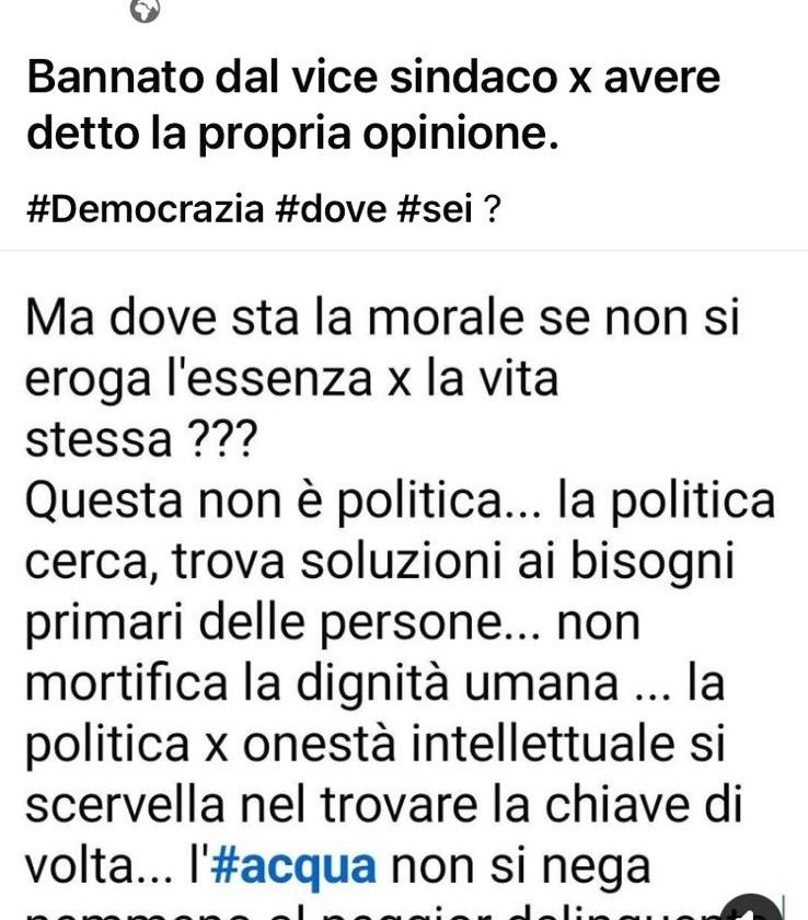 Al momento stai visualizzando Agrigento – Bannare il dissenso? Caro Giovanni Crosta, la democrazia non funziona così. Vergognati