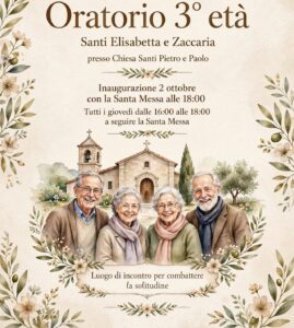 Scopri di più sull'articolo Agrigento – Un ponte tra generazioni contro la solitudine: nasce l’Oratorio della Terza Età Santi Elisabetta e Zaccaria