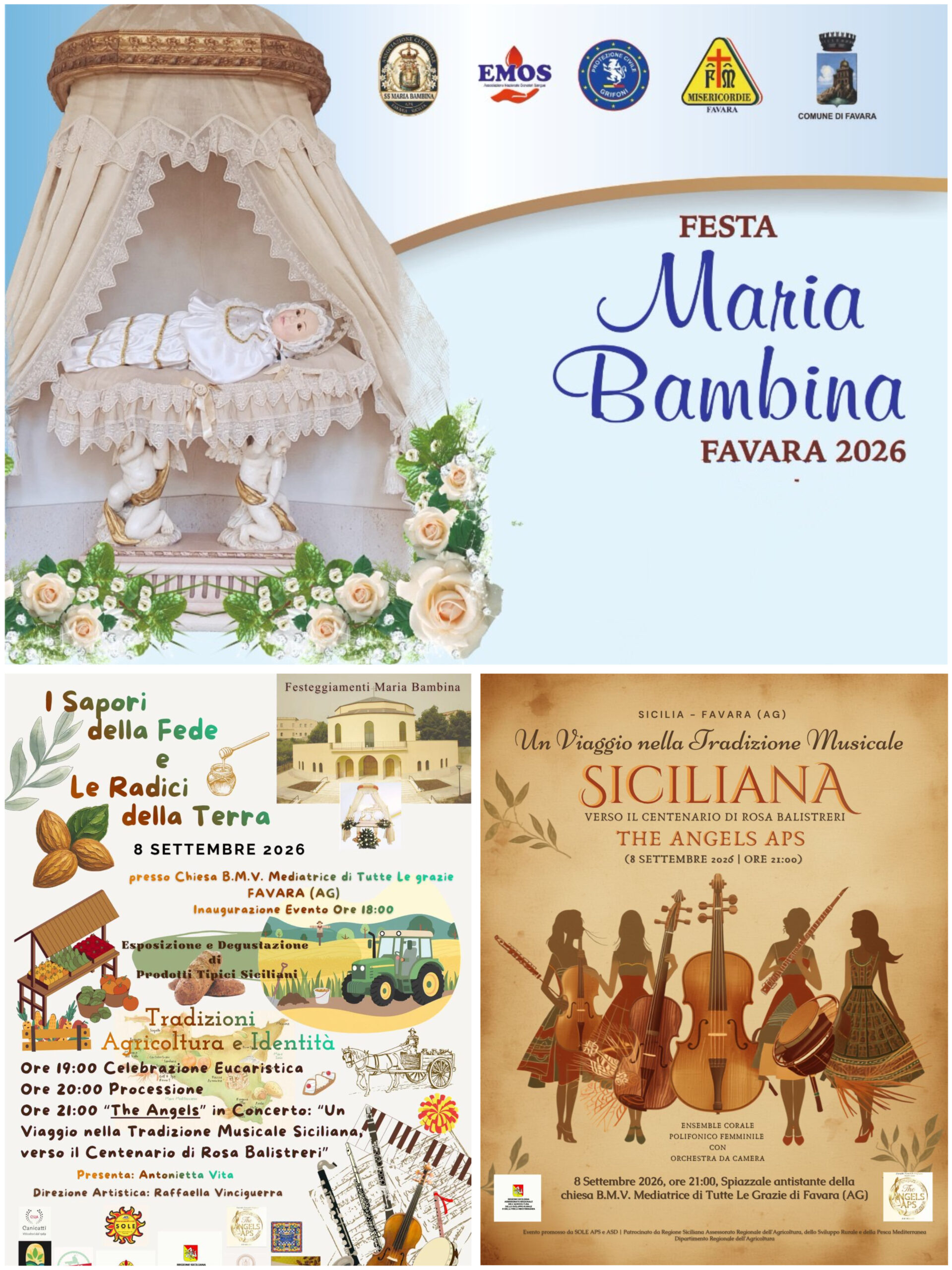 Al momento stai visualizzando Agrigento – Festa di Maria bambina, l’8 settembre la giornata inaugurale: Fede, cultura e i sapori della terra
