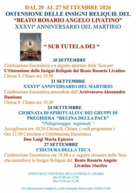 Al momento stai visualizzando Agrigento – Rosario Livatino, il 20 settembre la riapertura della teca