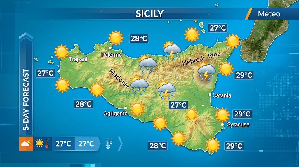 Al momento stai visualizzando Agrigento – Sicilia, meteo: l’anticiclone ci riporova. Ma occhio ai temporali pomeridiani