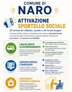 Scopri di più sull'articolo Agrigento – Naro, attivo lo Sportello Sociale: supporto dedicato ad anziani e persone con disabilità