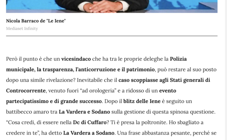 Al momento stai visualizzando Agrigento – Il caso Crosta esplode a livello nazionale: Le Iene al Kaos e scontro durissimo tra La Vardera e Sodano