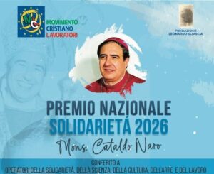 Scopri di più sull'articolo Agrigento – A Racalmuto la diciassettesima edizione del Premio Nazionale Solidarietà, Mons. Cataldo Naro