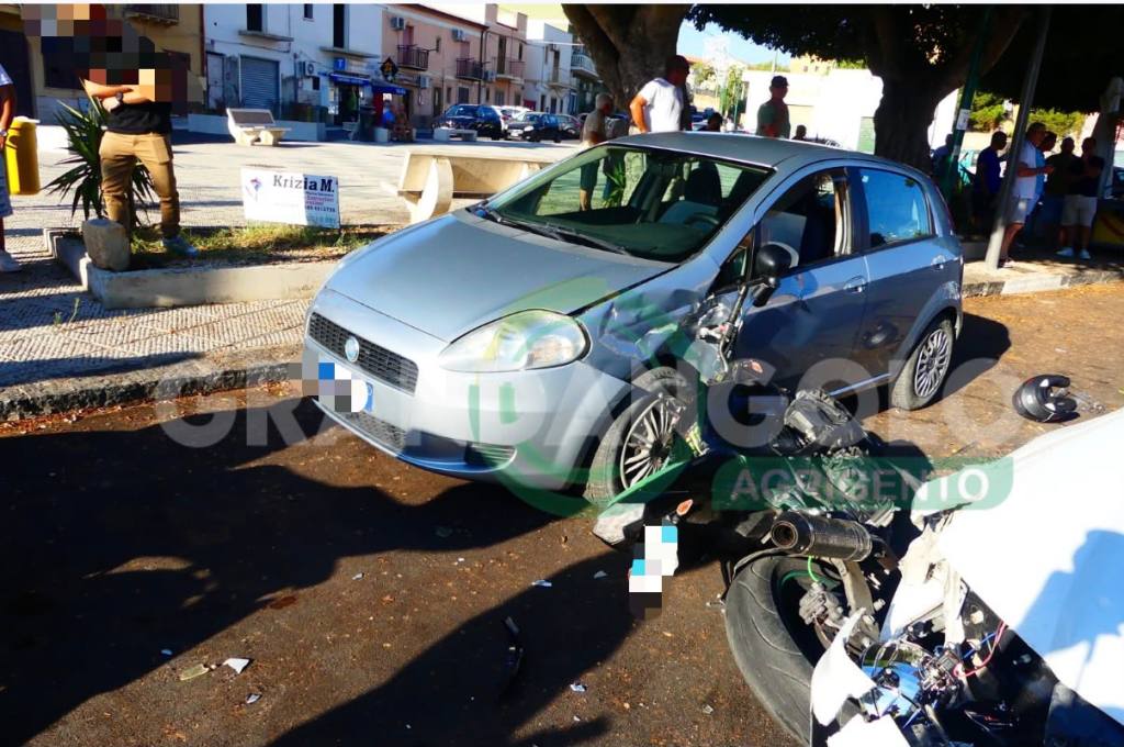 Al momento stai visualizzando Agrigento – Incidente stradale a Villaseta, giovane motociclista ferito dopo lo scontro con due auto
