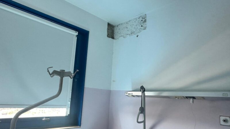 Al momento stai visualizzando Agrigento – Ospedale San Giovanni di Dio, i segni dei carotaggi ancora nelle stanze: Pareti da “formaggio svizzero”