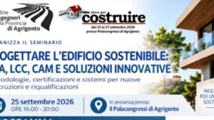 Scopri di più sull'articolo Edilizia sostenibile, l’Ordine degli Ingegneri di Agrigento protagonista alla Fiera per Costruire