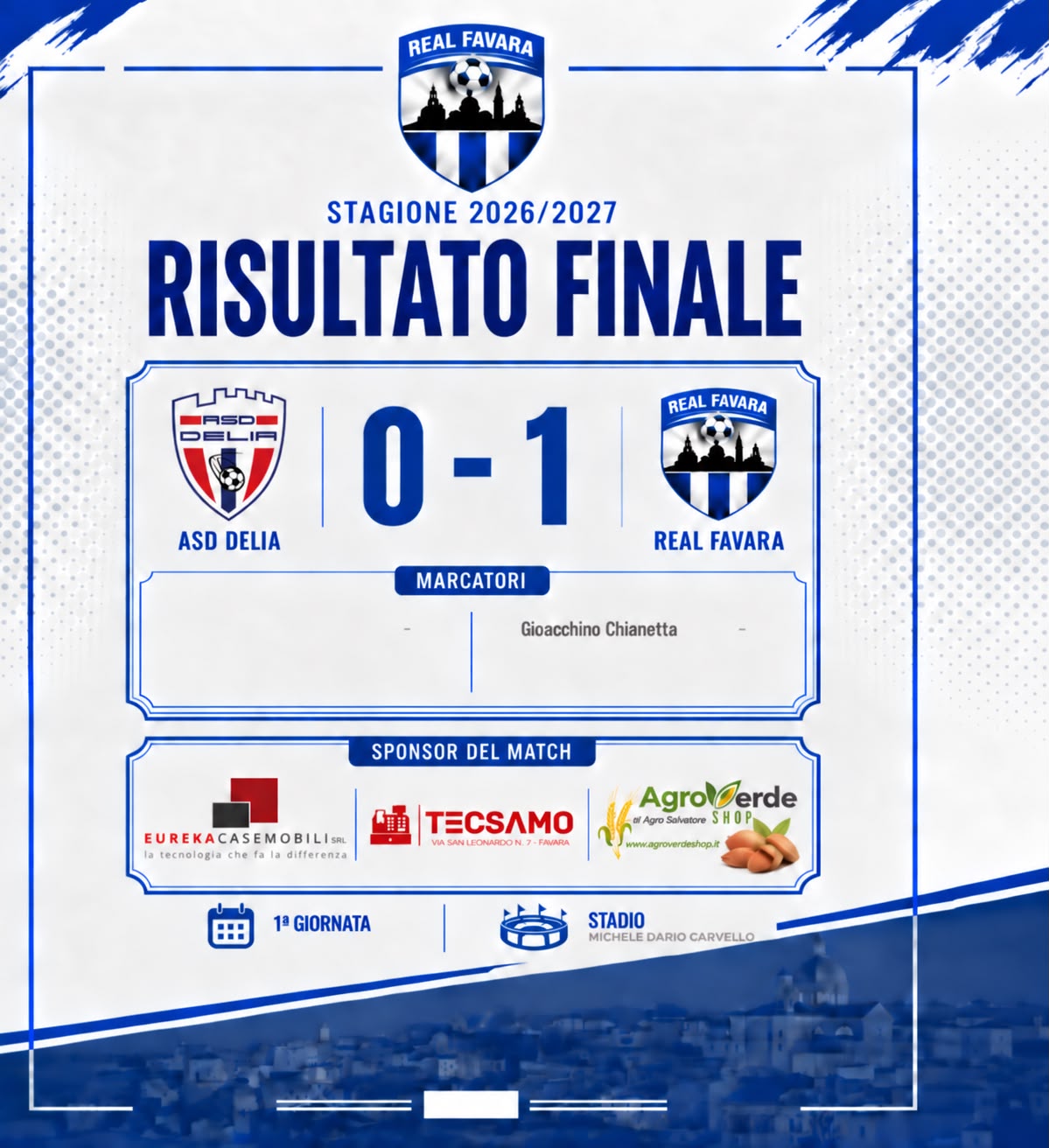Al momento stai visualizzando Agrigento – Real Favara, buona la prima: Chianetta firma il successo sul Delia e Santamaria blinda i tre punti nel finale
