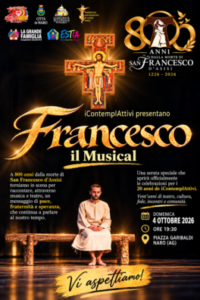 Scopri di più sull'articolo Agrigento – Francesco,  il Musical: iContemplAttivi celebrano a Naro gli 800 anni dalla morte del Santo