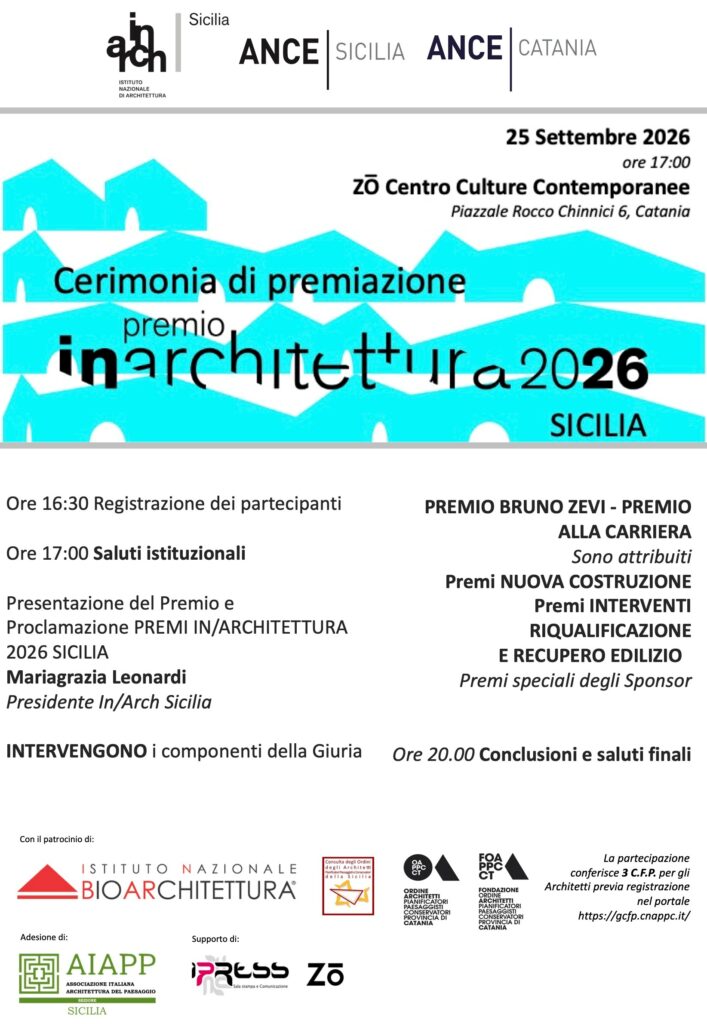 Al momento stai visualizzando Agrigento – In/Arch Sicilia: Premi a Maria Antonietta Lima e Farm Cultural Park