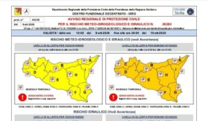 Scopri di più sull'articolo Agrigento – Maltempo, allerta arancione in Sicilia