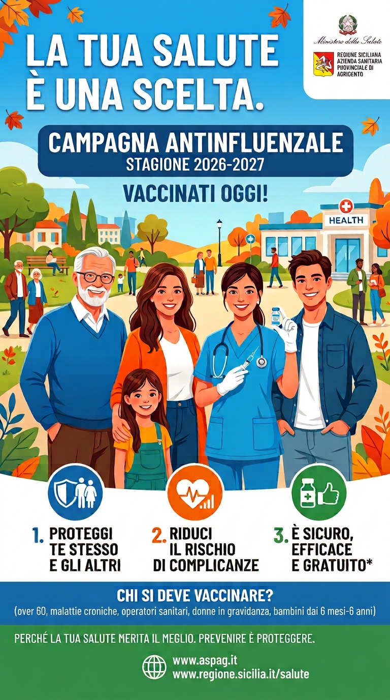 Al momento stai visualizzando ASP di Agrigento, avviata la campagna di vaccinazione antinfluenzale per la stagione 26/27