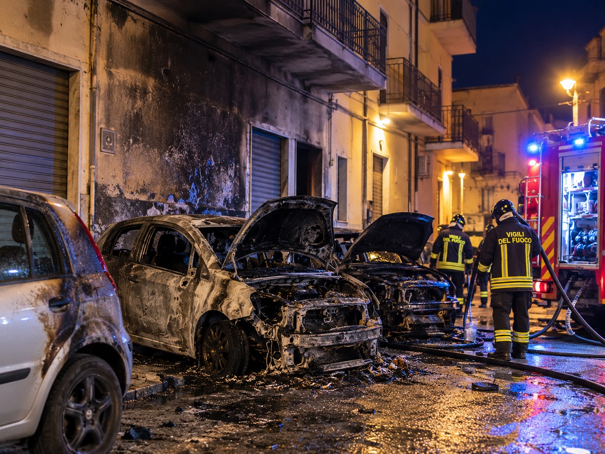 Scopri di più sull'articolo Agrigento – Incendio nella notte ad Aragona: due auto distrutte, una danneggiata