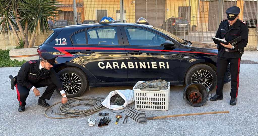Al momento stai visualizzando Agrigento – Favara, 90 chili di cavi in rame in auto: denunciati