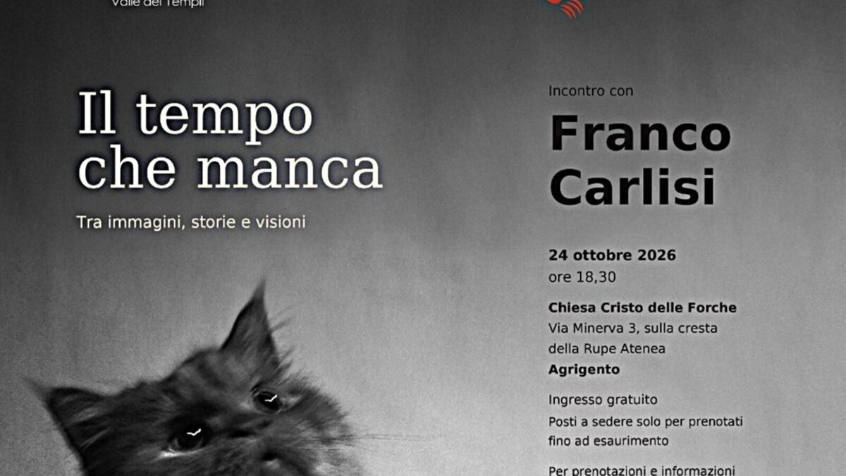 Al momento stai visualizzando Agrigento, Franco Carlisi racconta la fotografia oltre le apparenze: incontro alla Chiesa Cristo delle Forche