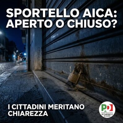 Scopri di più sull'articolo Agrigento – Campobello di Licata, il PD sullo sportello AICA: «I cittadini non riescono a interfacciarsi. È ancora aperto e funzionante?»