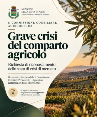 Al momento stai visualizzando Agrigento – Naro, la II Commissione Consiliare Agricoltura chiede il riconoscimento dello stato di crisi di mercato per il comparto agricolo
