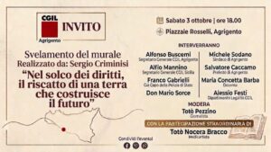 Scopri di più sull'articolo Agrigento – La CGIL dona alla città un murale per ricordare le vittime della mafia e parlare alle nuove generazioni