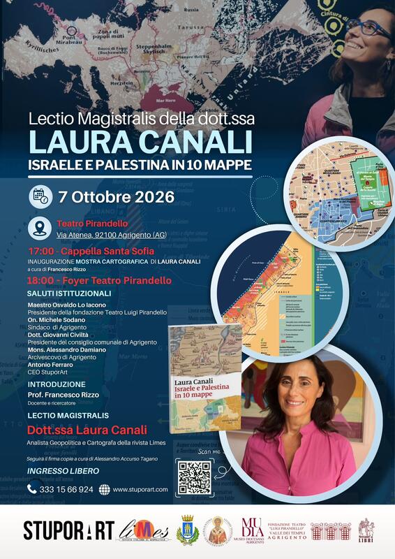 Al momento stai visualizzando Mercoledì 7 ottobre Agrigento ospita “Israele e Palestina in 10 mappe”