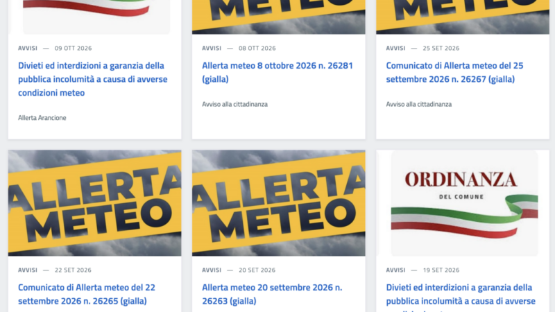 Al momento stai visualizzando Allerta gialla ad Agrigento, dal Comune silenzio tombale, né avviso né comunicazione ai cittadini
