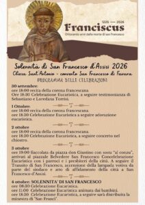 Scopri di più sull'articolo Agrigento – Solennità di San Francesco d’Assisi: stasera e domani il cuore delle celebrazioni con la fiaccolata, il Transito, l’atto di affidamento della città, la minestra di San Francì