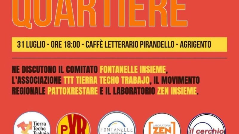 Al momento stai visualizzando Agrigento – Fontanelle, il quartiere dei due racconti. Per il Comitato si costruisce il futuro, per il consigliere Fattori domina il degrado